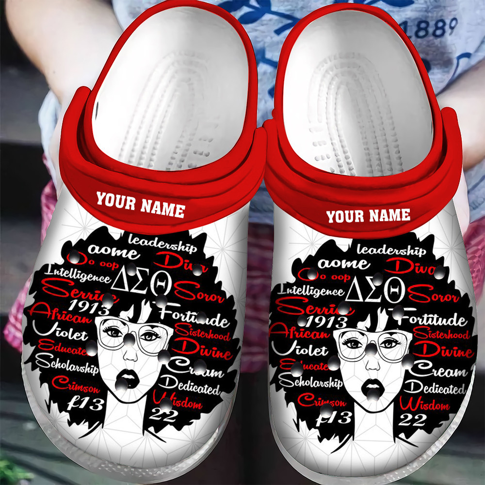 Personalized Delta Sigma Theta Girl Crocs Classic Clogs Shoes