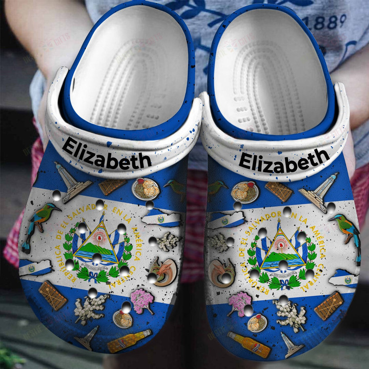Personalized El Salvador Flag Symbols Crocs Classic Clogs Shoes