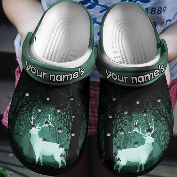 Personalized Fantasy Night With Deer Crocs Classic Clogs Shoes