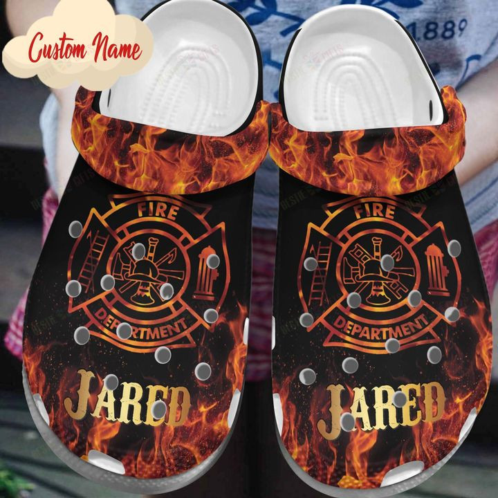 Personalized Firefighter Fire Department Crocs Classic Clogs Shoes