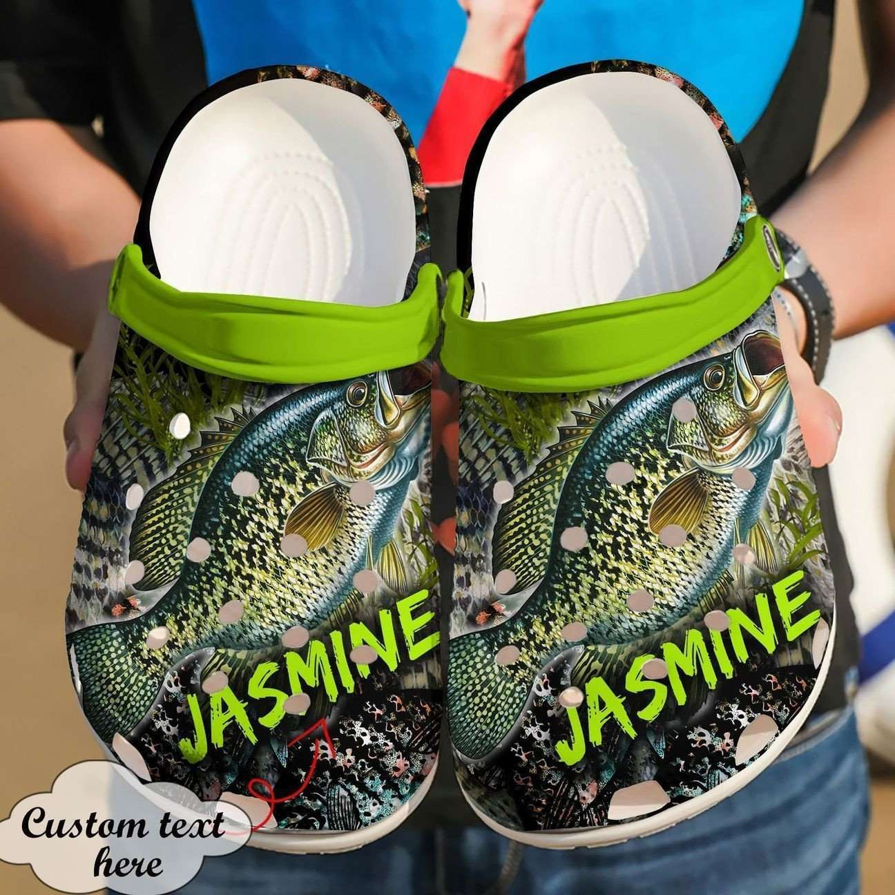 Personalized Fishing Crocs Crocband Clogs