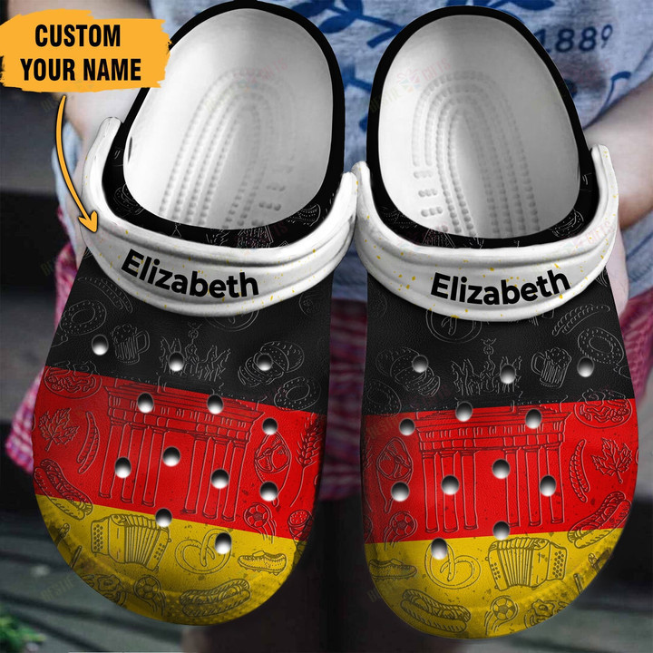 Personalized Germany Flag Crocs Classic Clogs Shoes