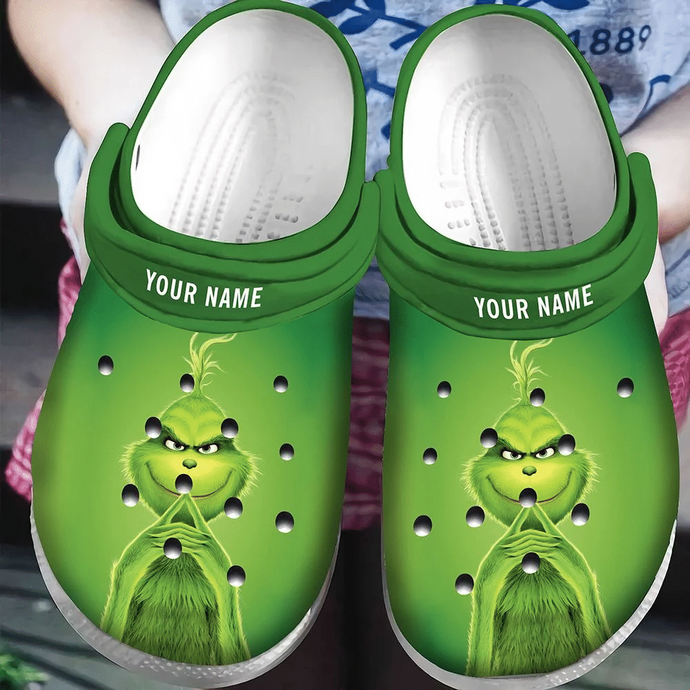 Personalized Grinch Christmas Crocs Classic Clogs Shoes