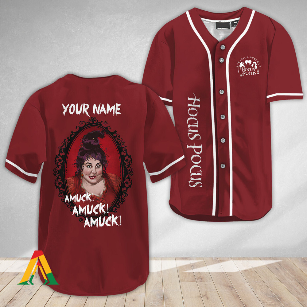 Personalized Hocus Pocus Halloween Witches Baseball Jersey Unisex Jersey Shirt for Men Women