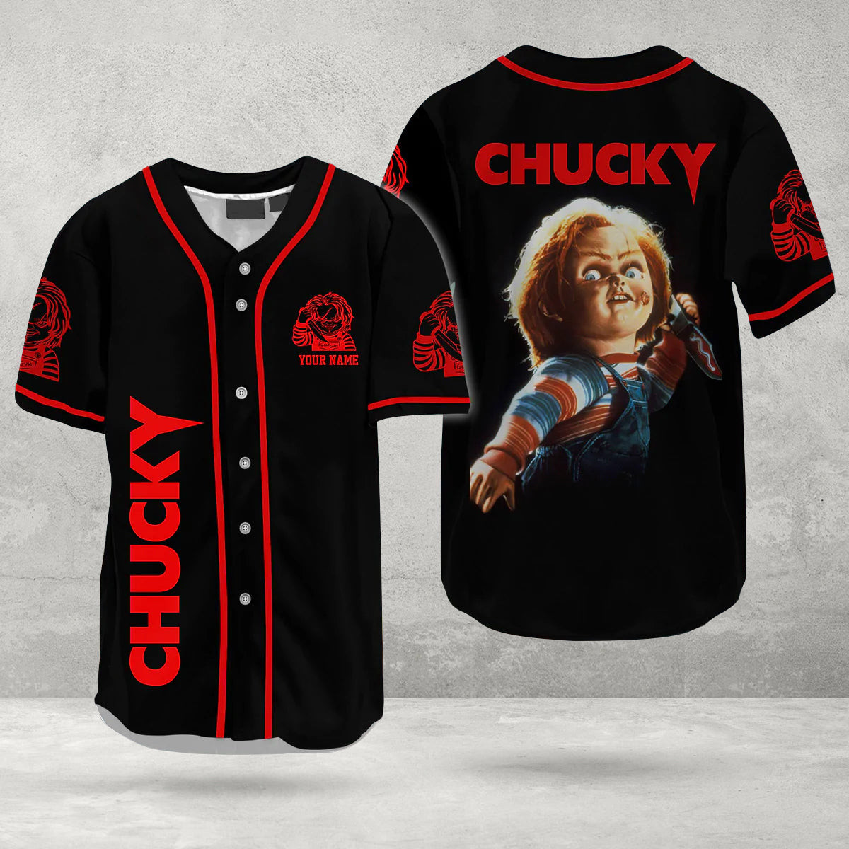 Personalized Horror Doll Chucky Baseball Jersey