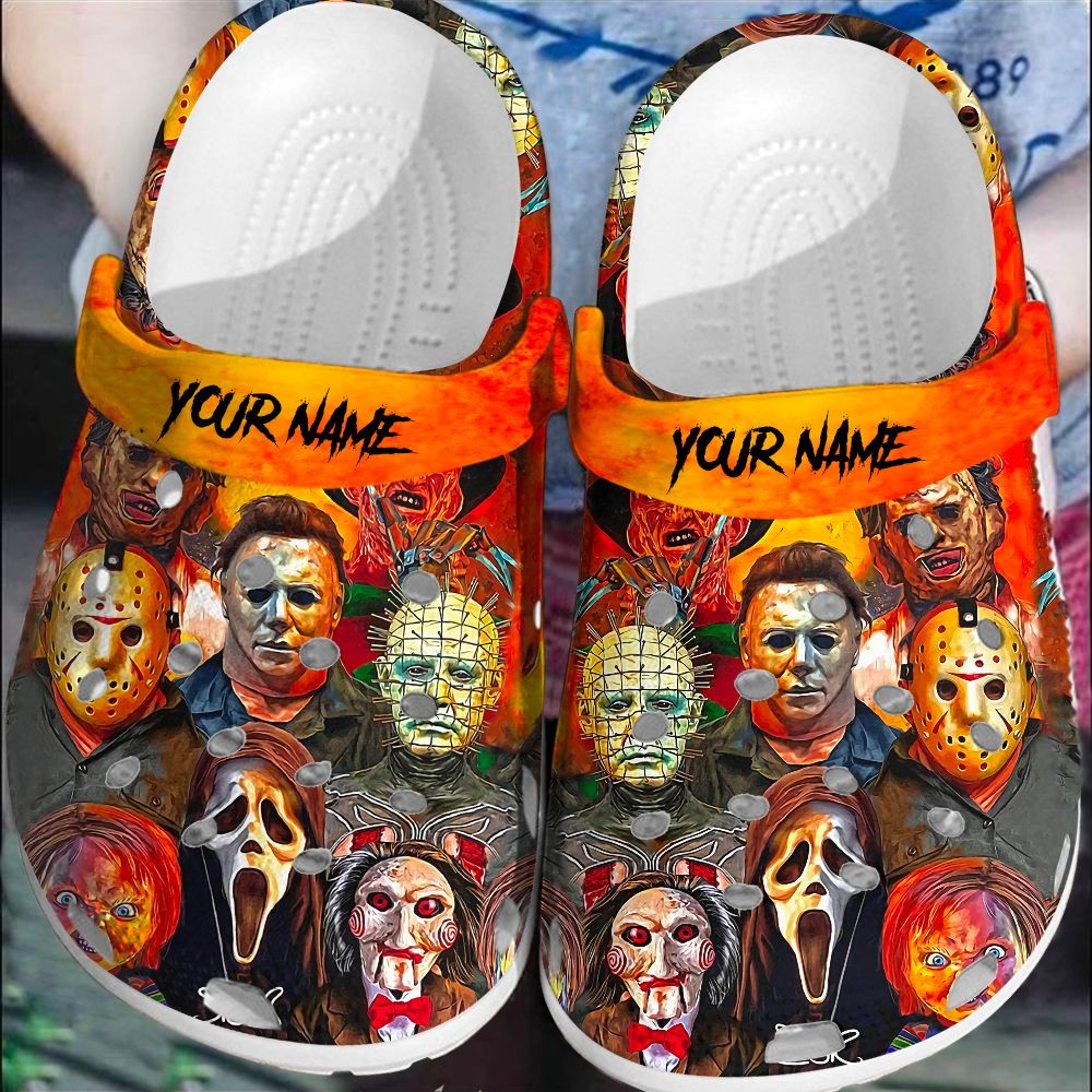 Personalized Horror Movies Halloween Crocs Classic Clogs Shoes