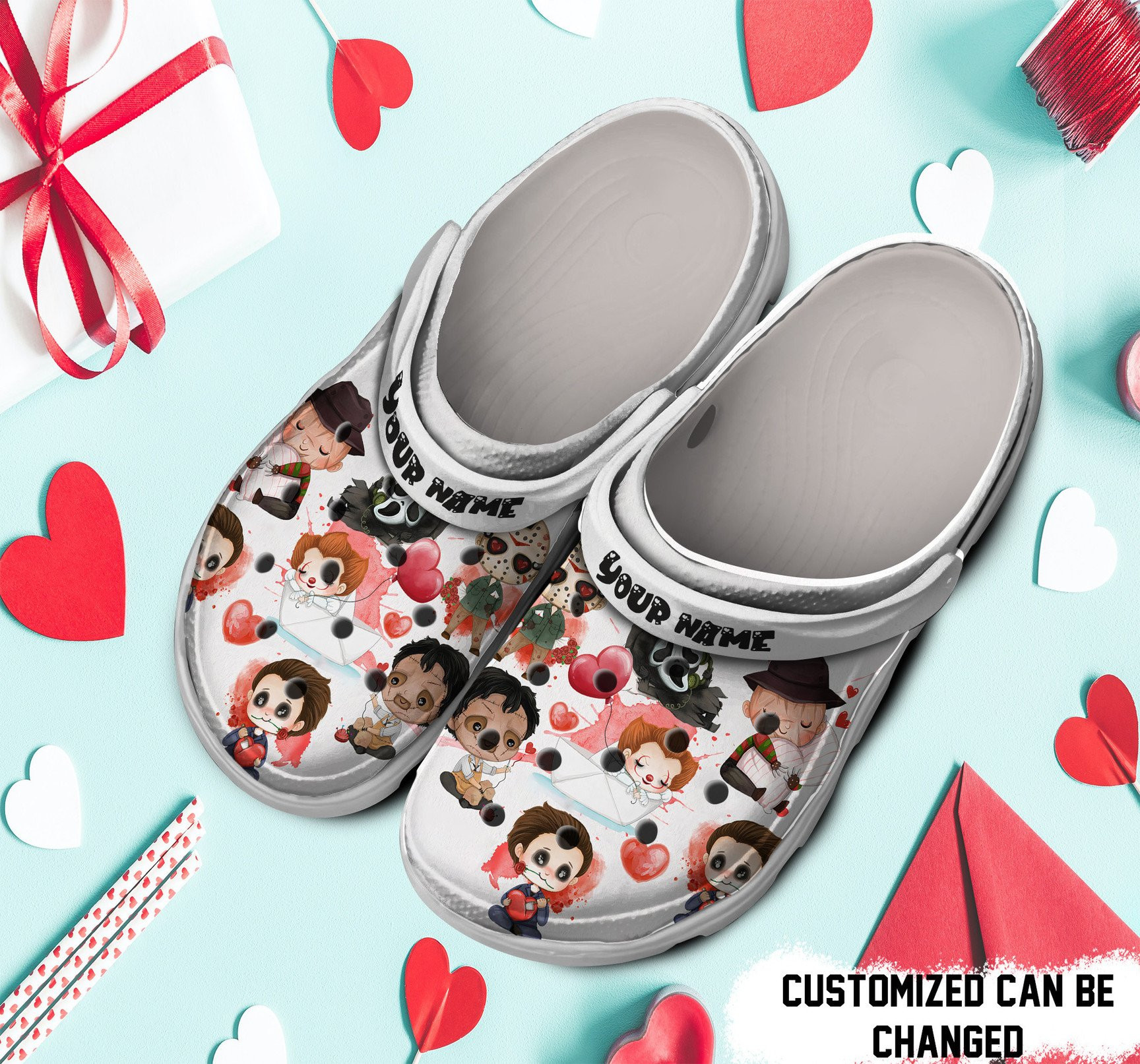 Personalized Horror Valentines Day Crocs Crocs Clog Shoes