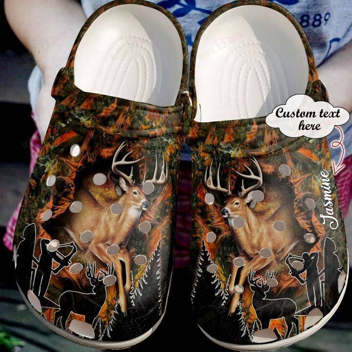 Personalized Hunting In The Woods Crocs Classic Clogs Shoes