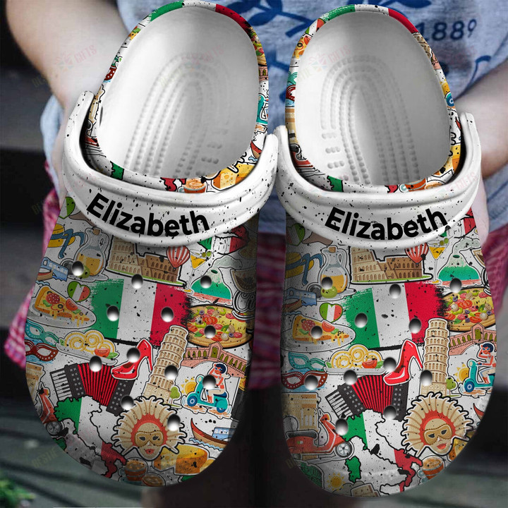 Personalized Italy Symbols Crocs Classic Clogs Shoes