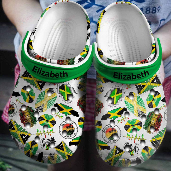 Personalized Jamaica Flag Crocs Classic Clogs Shoes