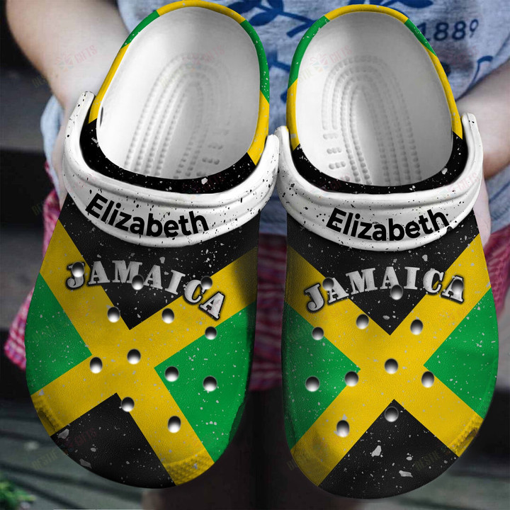 Personalized Jamaica Flag Jamaican Crocs Classic Clogs Shoes