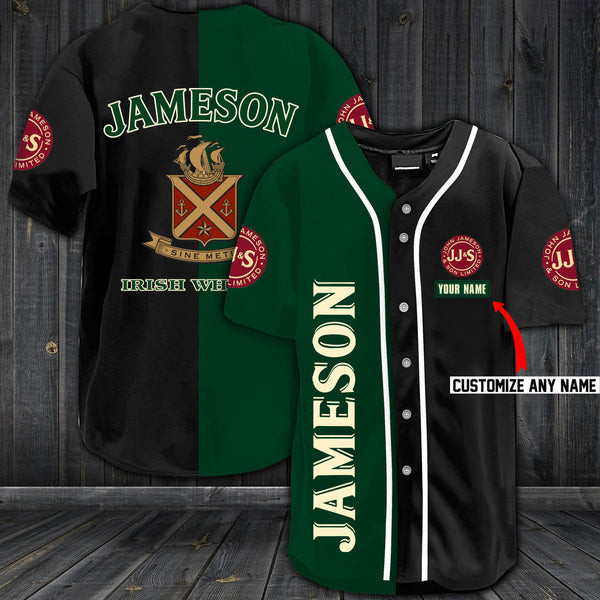 Personalized Jameson Whiskey Baseball Jersey