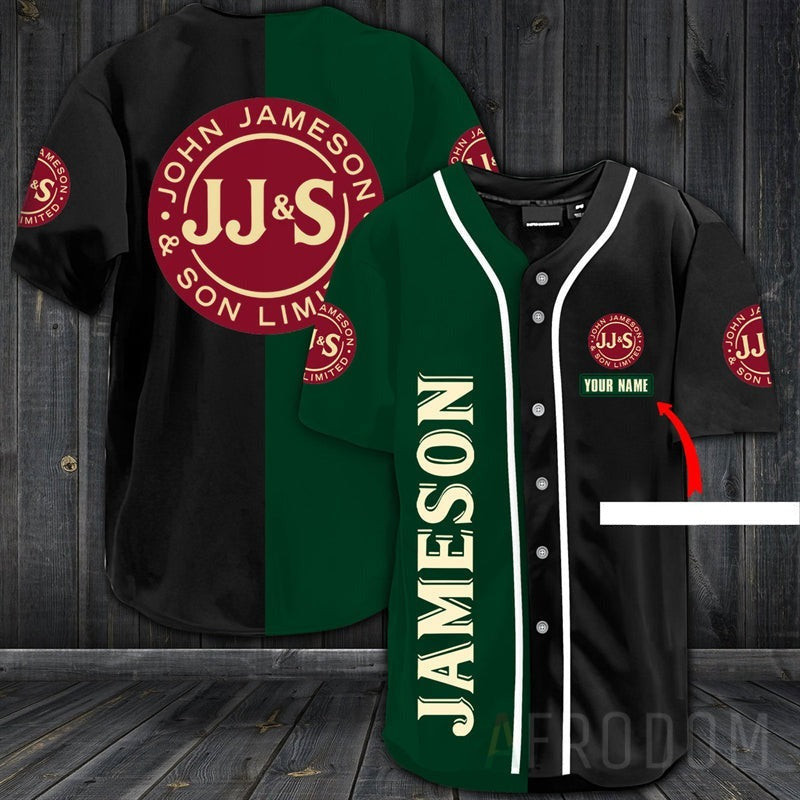 Personalized Jameson Whiskey Baseball Jersey