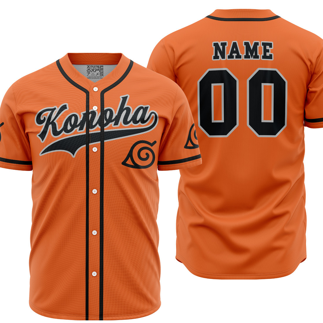 Personalized Konoha Uzumaki Naruto Baseball Jersey