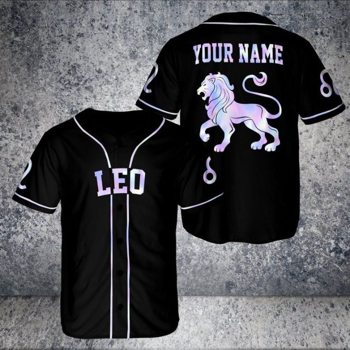 Personalized Leo Zodiac Baseball Jersey Birthday Gift Jersey