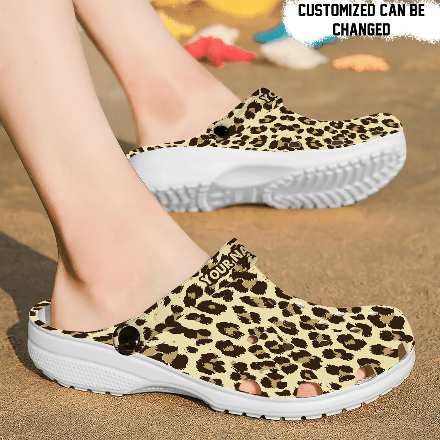 Personalized Leopard Animal Print Fur Pattern Crocs Crocs Clog Shoes