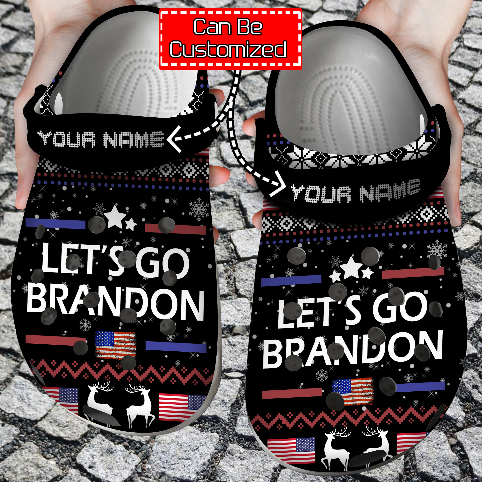 Personalized Lets Go Brandon Crocs Clog Shoes