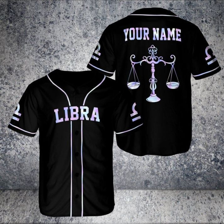 Personalized Libra Zodiac Baseball Shirt Cancer Baseball Jersey Birthday Gift Jersey