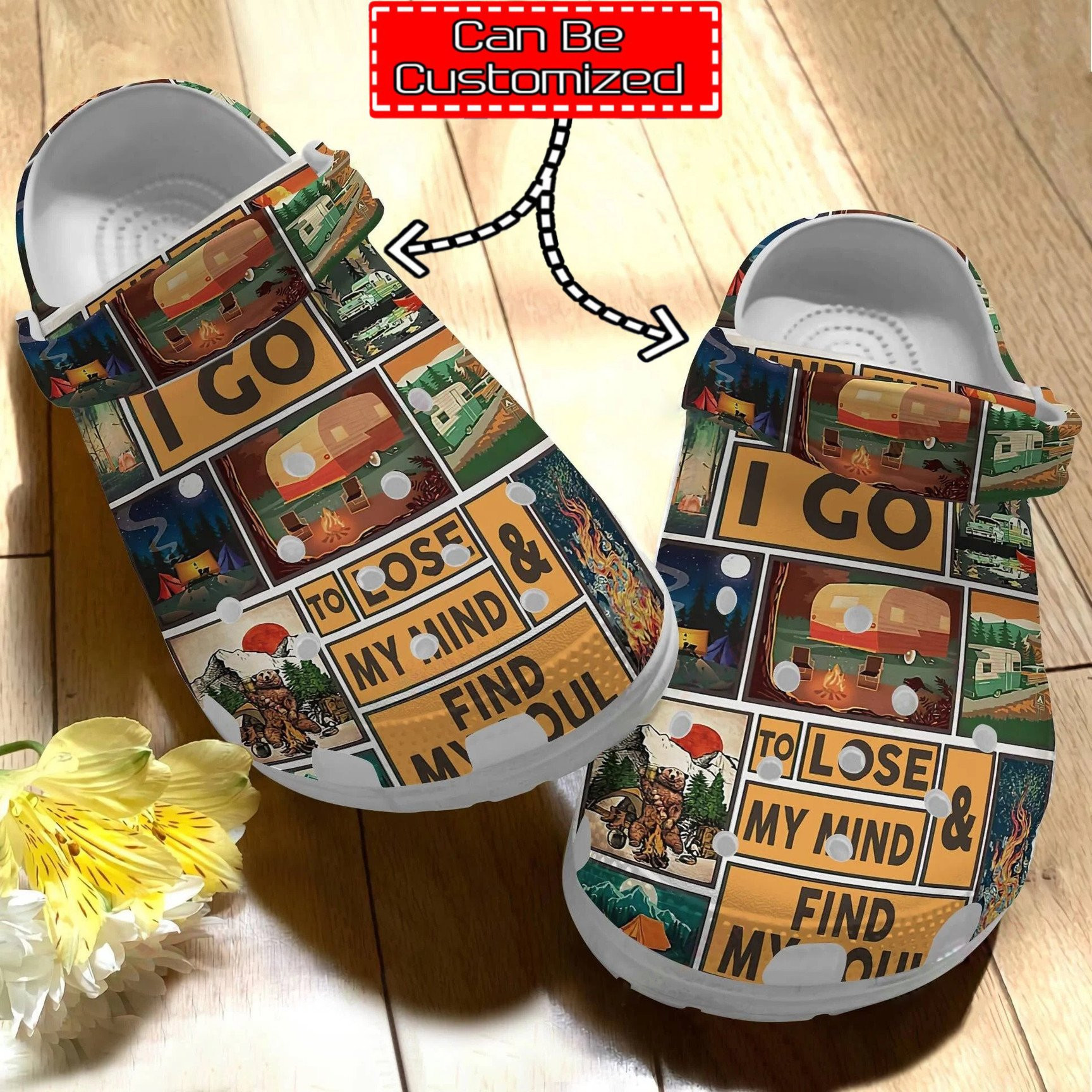 Personalized Love Camping Crocs Clog Shoes Camping Crocs