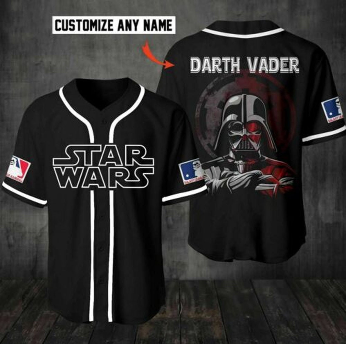 Personalized Love Star Wars Darth Vader AOP Baseball Jersey shirt Personalized Shirt Men Women Star Wars Gift Darth Vader Shirt