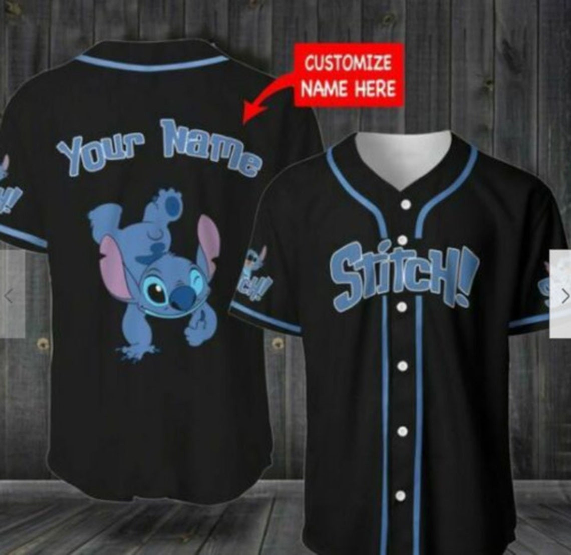Personalized Love Stitch And Lilo Baseball Jersey Shirt Custom Baseball Jersey Personalized Shirt Men Women Stitch Jersey Shirt