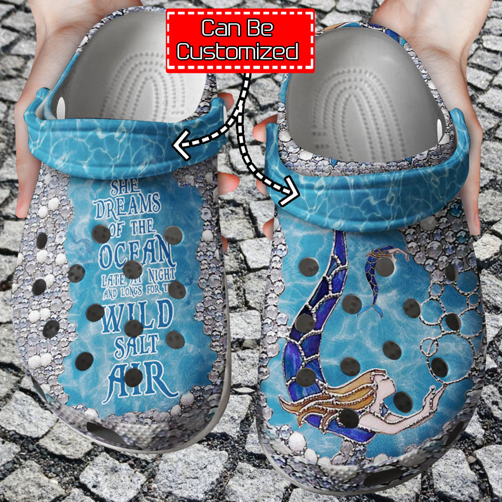 Personalized Mermaid She Dream Of The Ocean Crocs Clog Shoes For Men And Women