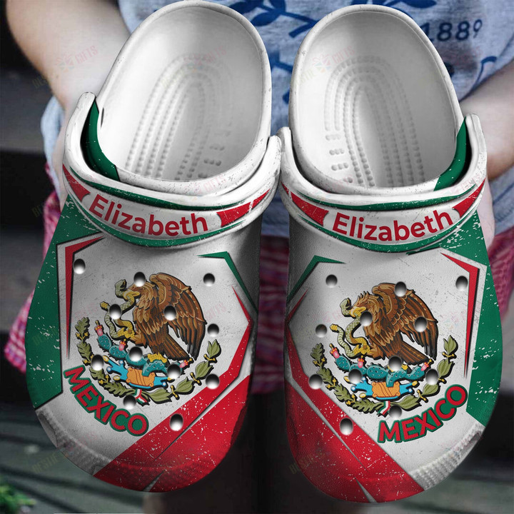 Personalized Mexico Flag Cover Crocs Classic Clogs Shoes