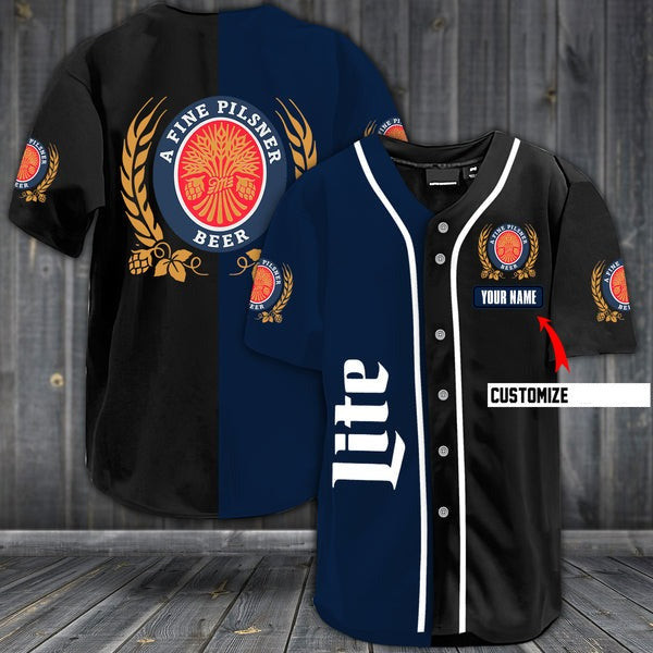 Personalized Miller Lite Baseball Jersey