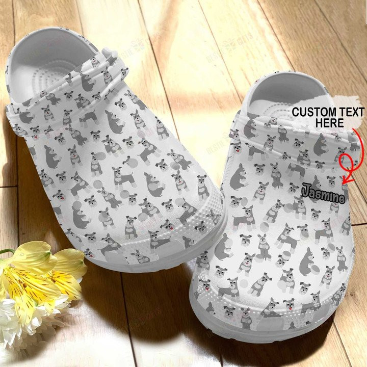 Personalized Miniature Schnauzer Pattern Crocs Classic Clogs Shoes