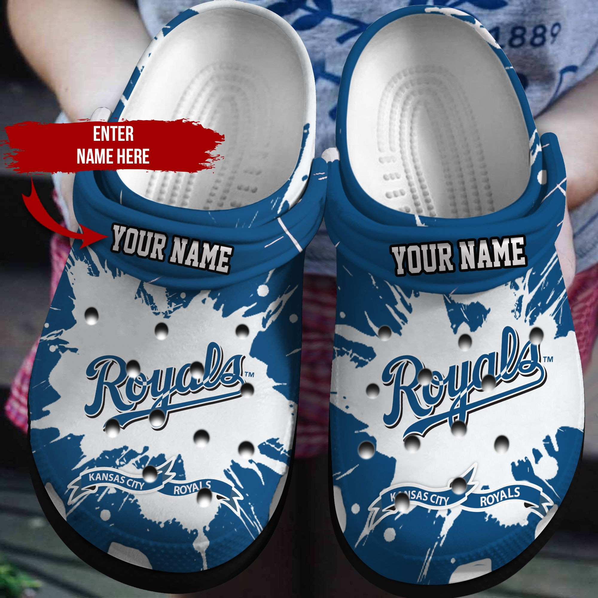 Personalized Mlb Kansas City Royals Blue Crocs Clog Shoescrocband Clog