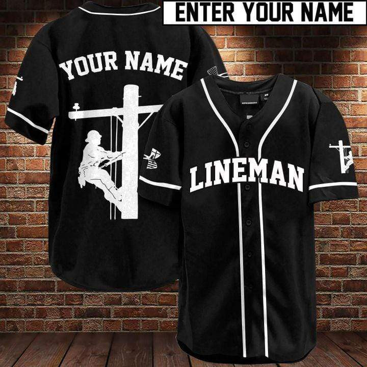 Personalized Name Bampampw Lineman Baseball Jersey