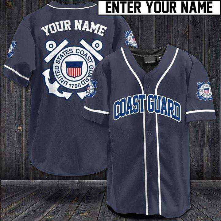 Personalized Name Us Coast Guard Baseball Jersey