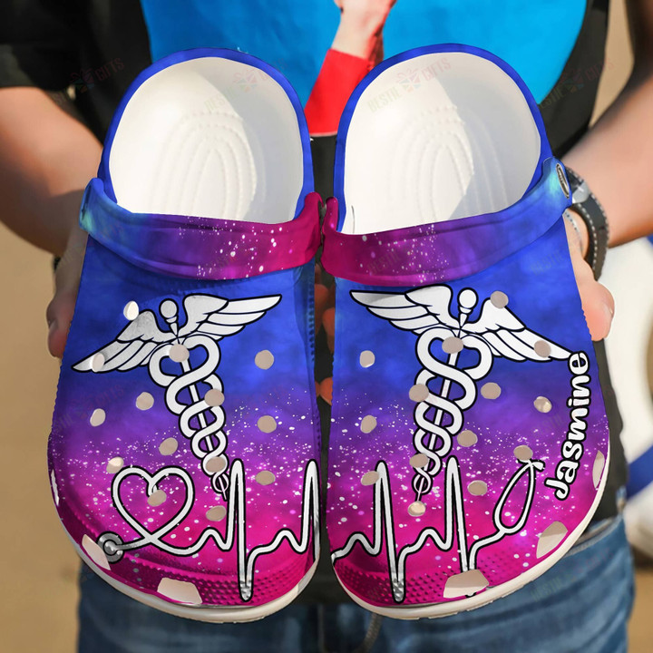 Personalized Nurse Symbol Crocs Classic Clogs Shoes