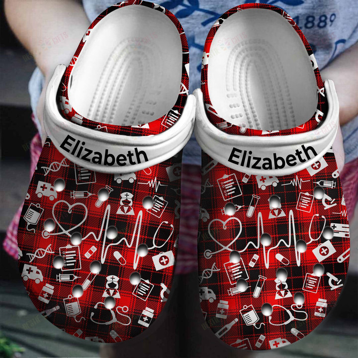 Personalized Nursing Symbols Crocs Classic Clogs Shoes