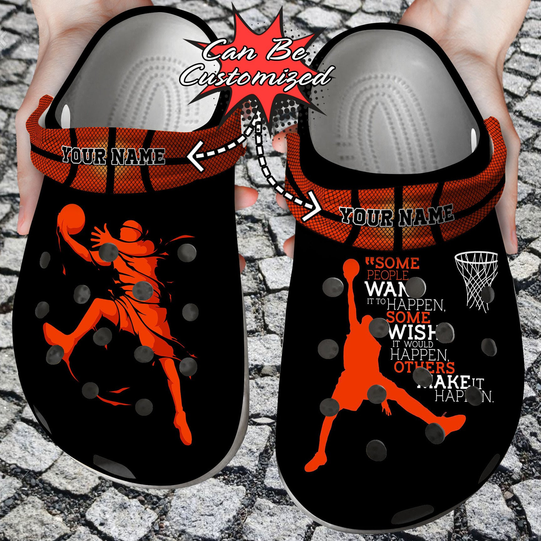 Personalized Playing Basketball Player Crocs Clog Shoes Sport Crocs