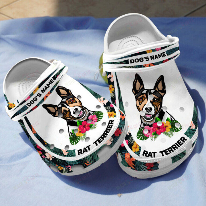 Personalized Rat Terrier Crocs Classic Clogs Shoes