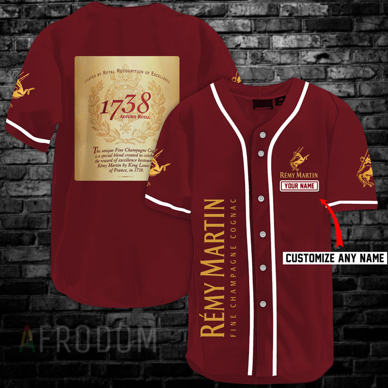 Personalized Remy Martin 1738 Baseball Jersey