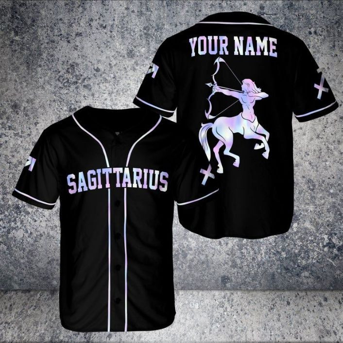 Personalized Sagittarius Zodiac Baseball Shirt Cancer Baseball Jersey Birthday Gift Jersey, Unisex Jersey Shirt for Men Women