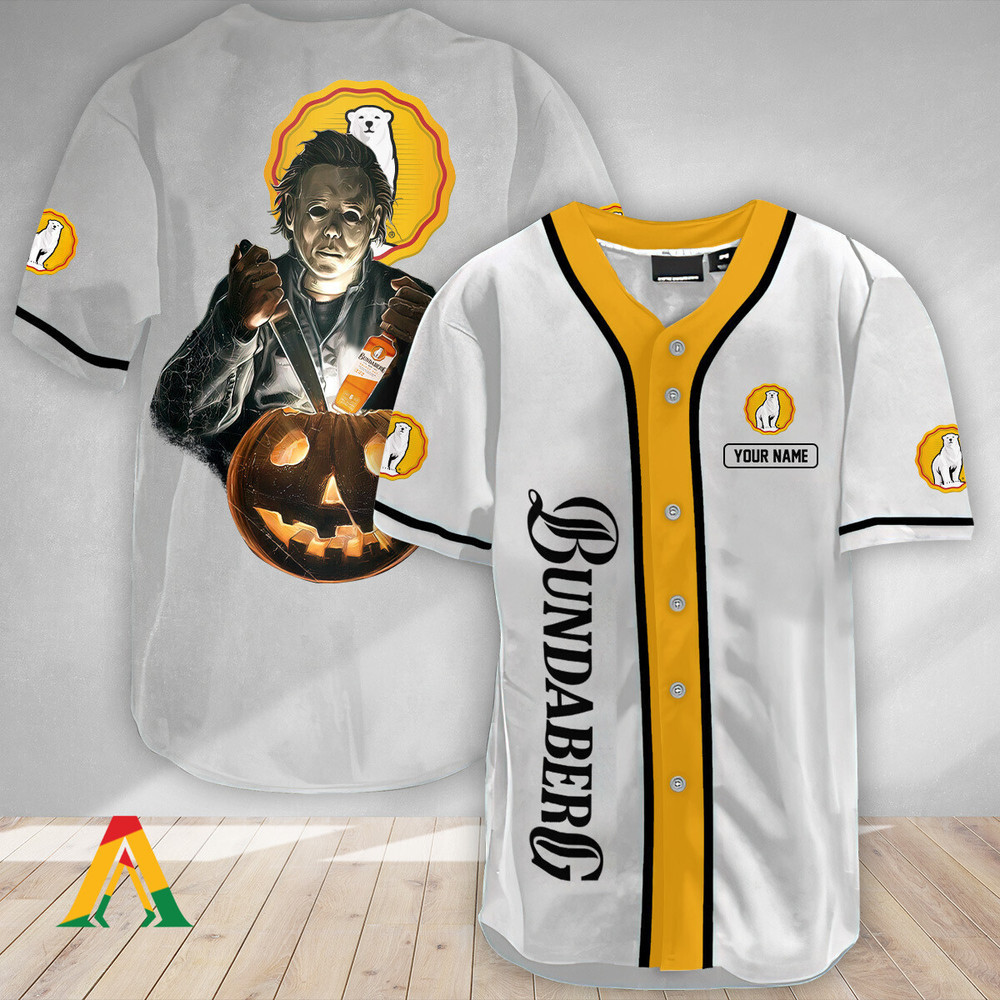 Personalized Scary Michael Myers Pumpkin Bundaberg Baseball Jersey Unisex Jersey Shirt for Men Women