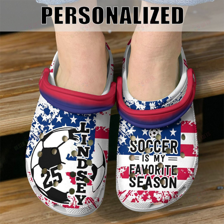 Personalized Soccer Is My Favorite Season Crocs Classic Clogs Shoes