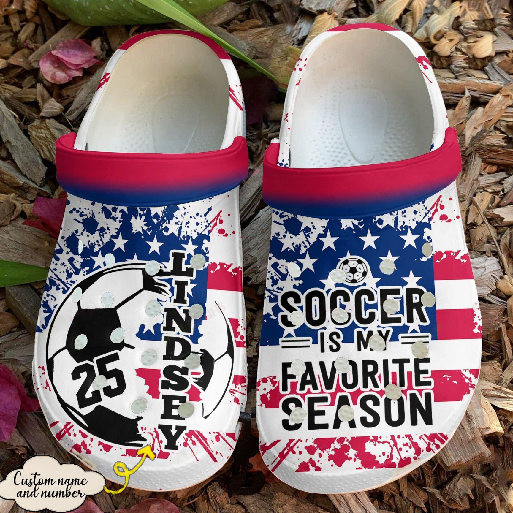 Personalized Soccer Is My Favorite Season Crocs Clog Shoes Soccer Crocs