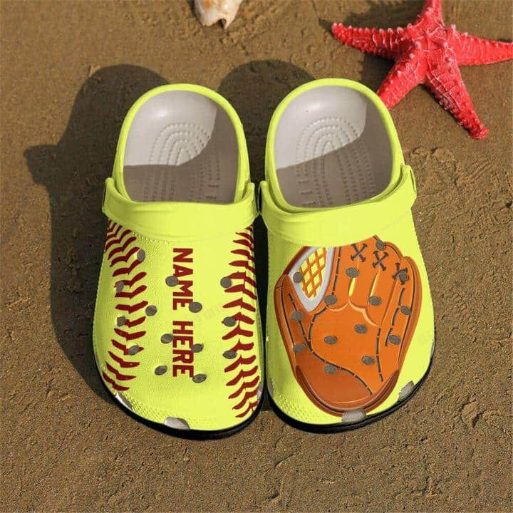 Personalized Softball Crocs Classic Clogs Shoes