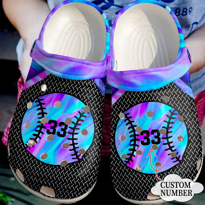 Personalized Softball With Color Mix Crocs Classic Clogs Shoes