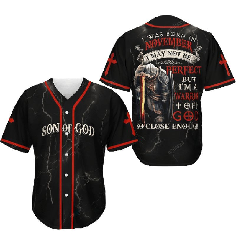 Personalized Son Of God Perfect Warrior 3d Baseball Jersey va