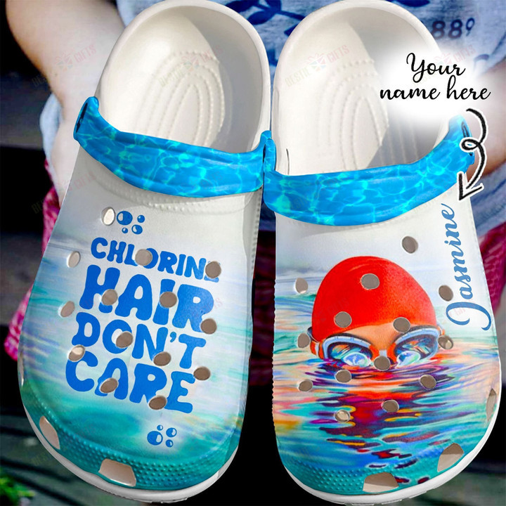 Personalized Swimming Chlorine Hair Dont Care Crocs Classic Clogs Shoes