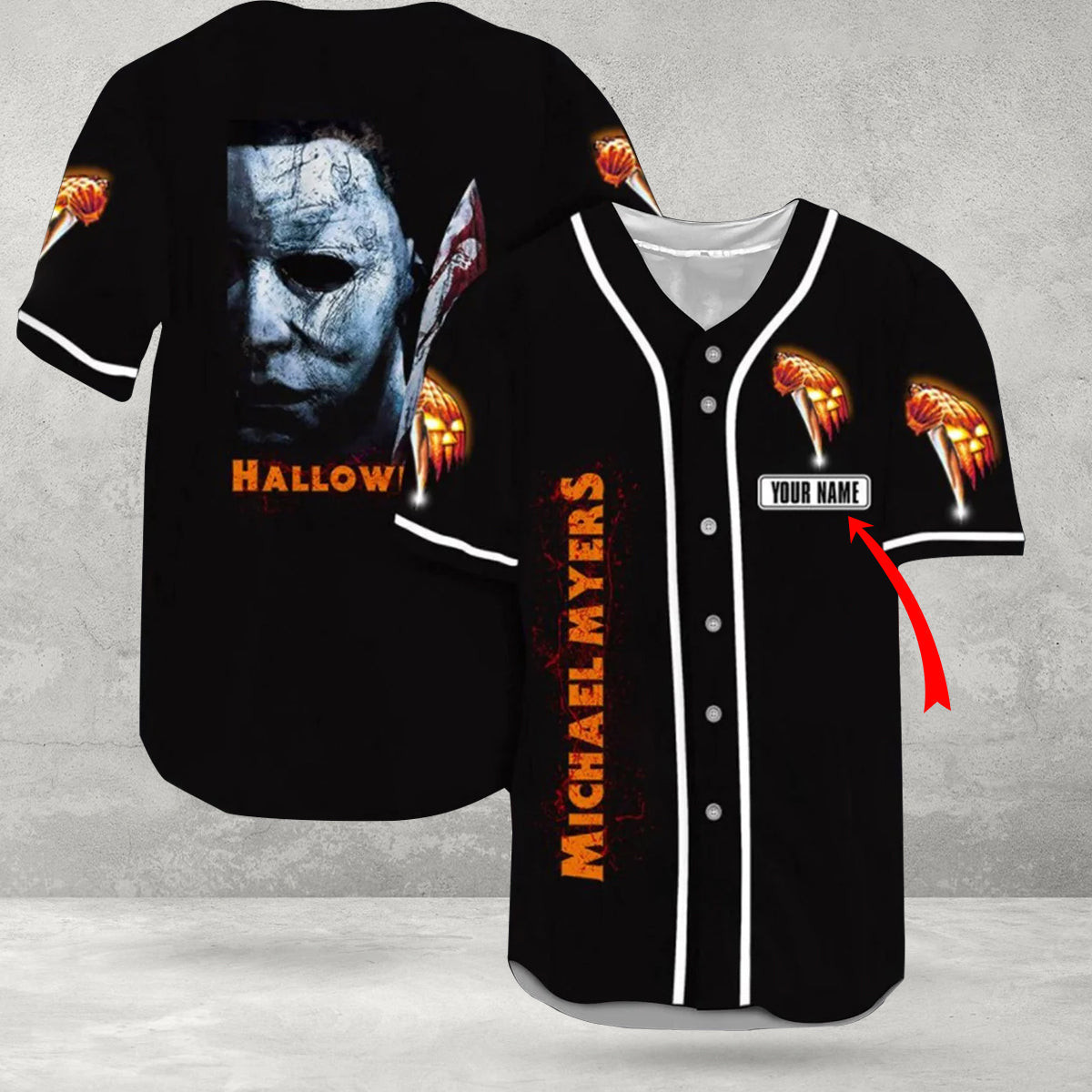 Personalized The Halloween Michael Myers Baseball Jersey
