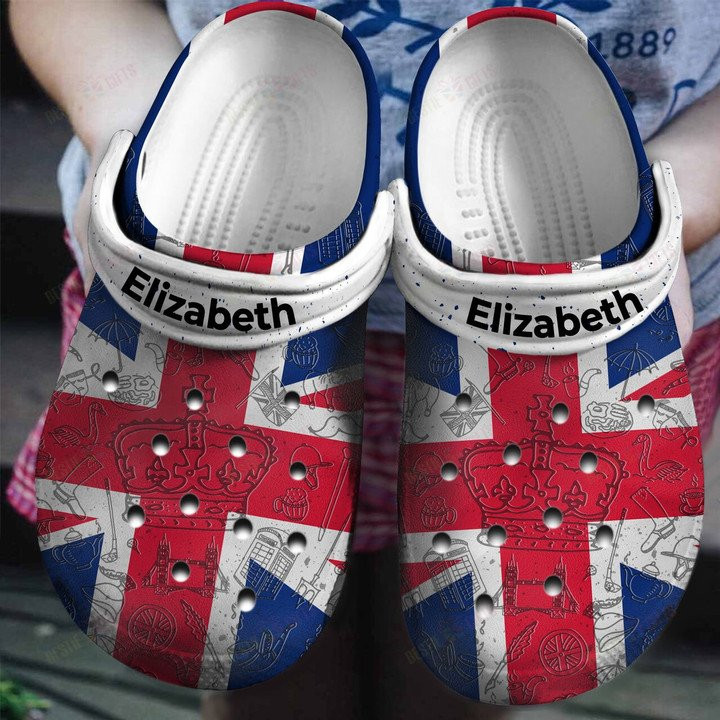 Personalized UK British Flag Crocs Classic Clogs Shoes