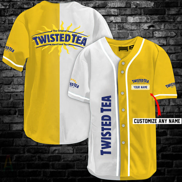 Personalized Vintage Multicolor Twisted Tea Baseball Jersey, Unisex Jersey Shirt for Men Women