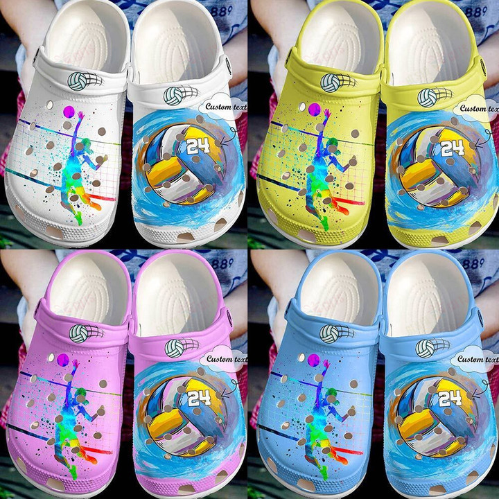 Personalized Volleyball Lover Club Crocs Classic Clogs Shoes