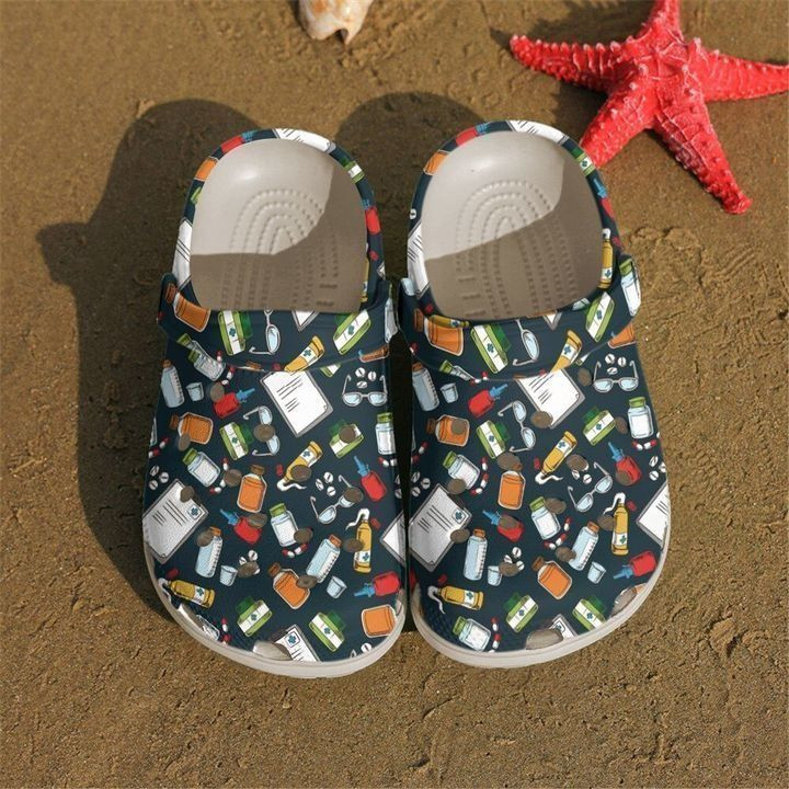 Pharmacist Pattern Crocs Classic Clogs Shoes